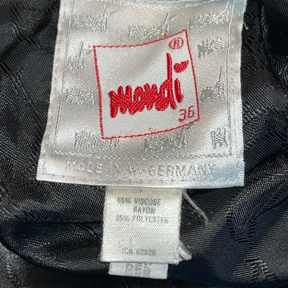 VINTAGE 80'S MONDI LONG BLACK DUSTER TRENCH COAT - MADE IN W. GERMANY - EUC - 36 - Picture 12 of 14